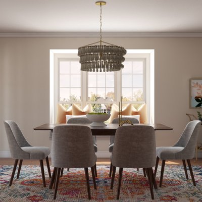 Eclectic, Bohemian, Midcentury Modern Dining Room Design by Rhonda Stanbury Interior Designer Lilly