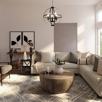 Classic, Bohemian, Farmhouse, Rustic, Transitional Living Room Design by Rhonda Stanbury Interior Designer Lisa