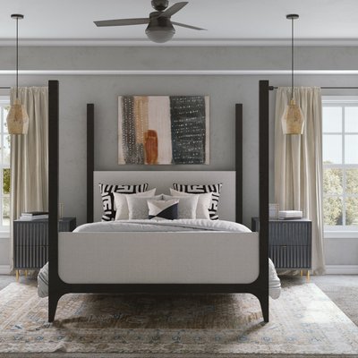 Classic, Bohemian, Transitional, Midcentury Modern Bedroom Design by Rhonda Stanbury Interior Designer Catrina