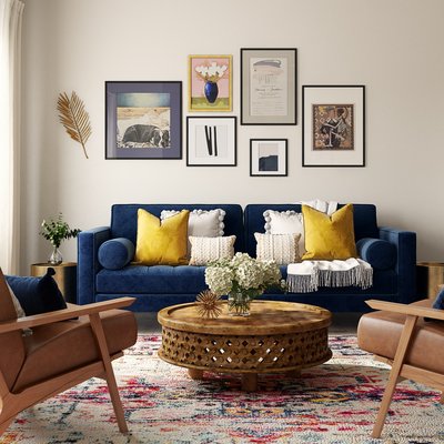 Eclectic, Bohemian, Glam, Global Living Room Design by Rhonda Stanbury Interior Designer Danielle