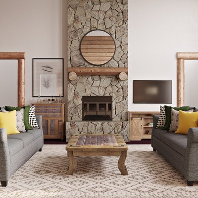 Farmhouse, Rustic Living Room Design by Rhonda Stanbury Interior Designer Camille