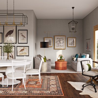 Contemporary, Modern, Classic, Eclectic, Glam, Transitional, Preppy Dining Room Design by Rhonda Stanbury Interior Designer Lisa