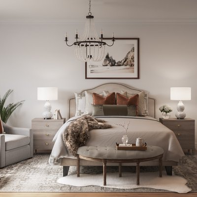 Contemporary, Transitional Bedroom Design by Rhonda Stanbury Interior Designer Hannah