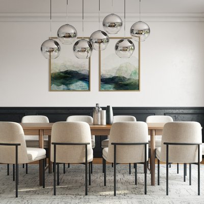 Modern, Glam, Minimal, Scandinavian Dining Room Design by Rhonda Stanbury Interior Designer Madison