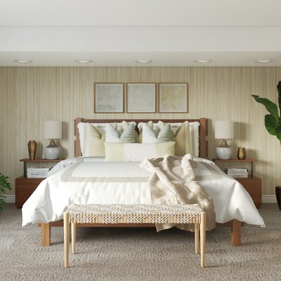 Contemporary, Bohemian, Midcentury Modern Bedroom Design by Rhonda Stanbury Interior Designer Ashley
