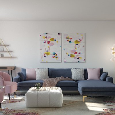 Modern, Glam, Midcentury Modern Living Room Design by Rhonda Stanbury Interior Designer Gabrielle