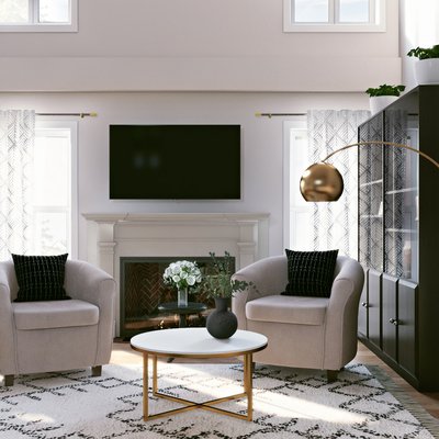 Contemporary, Bohemian, Midcentury Modern, Scandinavian Living Room Design by Rhonda Stanbury Interior Designer Masooma