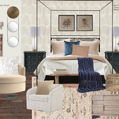 Contemporary, Classic, Coastal Bedroom Design by Rhonda Stanbury Interior Designer Patrice