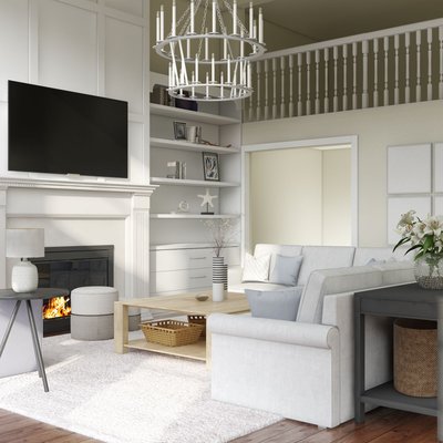 Contemporary, Classic, Coastal, Glam, Traditional, Transitional, Classic Contemporary Living Room Design by Rhonda Stanbury Interior Designer Lisa