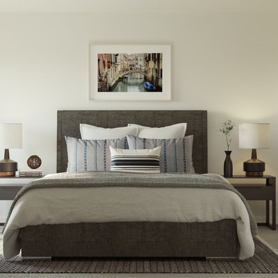 Modern, Industrial, Midcentury Modern Bedroom Design by Rhonda Stanbury Interior Designer Laura