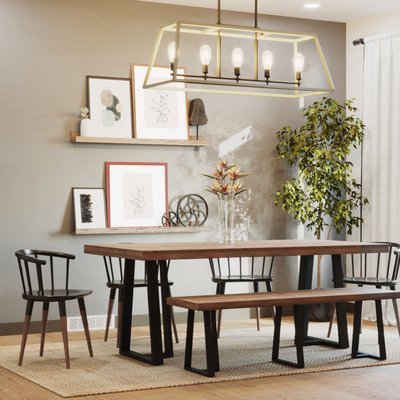 Bohemian, Industrial, Minimal, Scandinavian Dining Room Design by Rhonda Stanbury Interior Designer Kasia