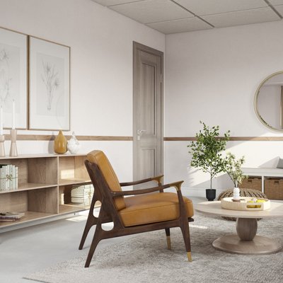 Bohemian, Minimal, Scandinavian Office Design by Rhonda Stanbury Interior Designer Tiffany