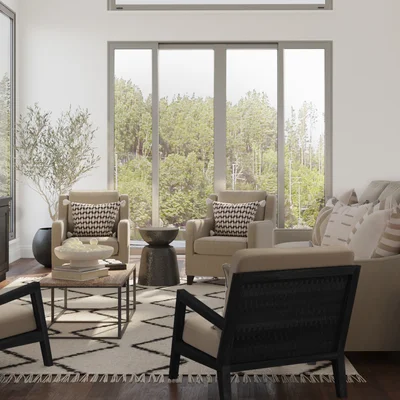 Modern, Bohemian, Farmhouse, Midcentury Modern, Scandinavian Living Room Design by Rhonda Stanbury Interior Designer Christina
