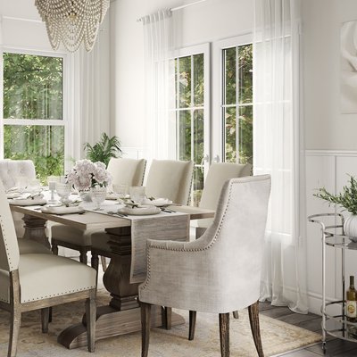 Classic, Coastal, Glam, Farmhouse, Rustic, Vintage Dining Room Design by Rhonda Stanbury Interior Designer Emily