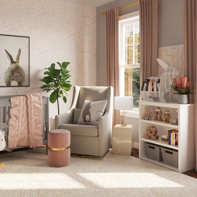 Contemporary, Glam, Farmhouse, Classic Contemporary Nursery Design by Rhonda Stanbury Interior Designer Shelby