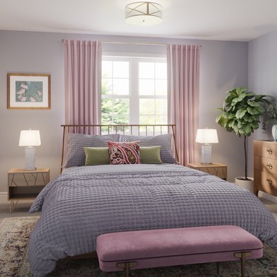 Eclectic, Glam, Midcentury Modern Bedroom Design by Rhonda Stanbury Interior Designer Nicole