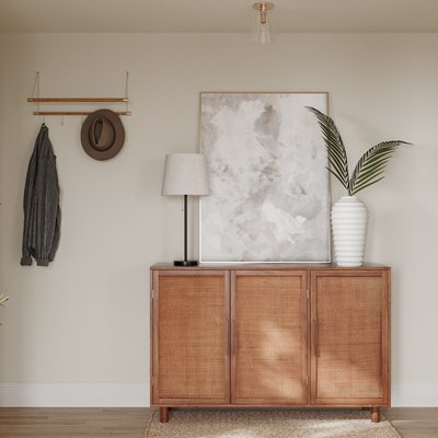 Bohemian, Midcentury Modern Entryway Design by Rhonda Stanbury Interior Designer Dayana