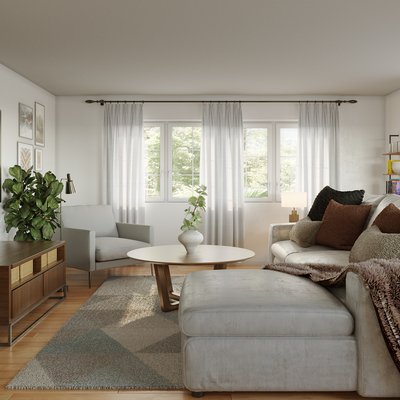 Modern, Midcentury Modern Living Room Design by Rhonda Stanbury Interior Designer Mariel
