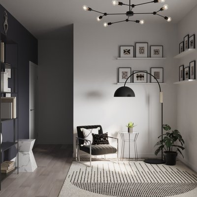 Bohemian, Midcentury Modern, Scandinavian Office Design by Rhonda Stanbury Interior Designer Katherin