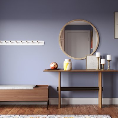 Eclectic, Bohemian, Midcentury Modern Entryway Design by Rhonda Stanbury Interior Designer Emily