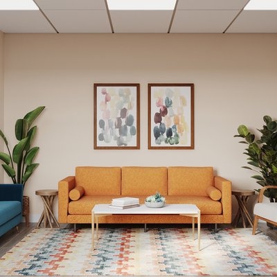 Midcentury Modern Entryway Design by Rhonda Stanbury Interior Designer Toussaint
