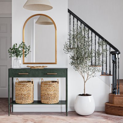 Transitional Entryway Design by Rhonda Stanbury Interior Designer Maura