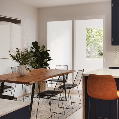 Modern, Bohemian, Transitional, Midcentury Modern Kitchen Design by Rhonda Stanbury Interior Designer Tara