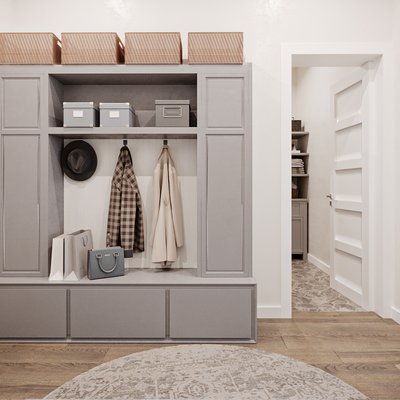 Modern, Farmhouse Entryway Design by Rhonda Stanbury Interior Designer Briana