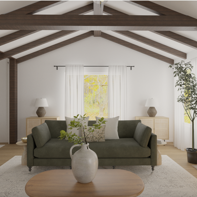 Transitional, Warm Transitional Living Room Design by Rhonda Stanbury Interior Designer Tara