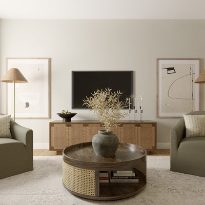 Classic, Transitional, Organic Modern, Warm Transitional Living Room Design by Rhonda Stanbury Interior Designer Grace