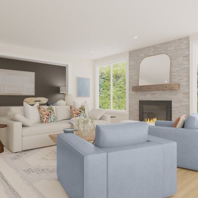 Modern, Classic, Coastal, Glam, California Cool Living Room Design by Rhonda Stanbury Interior Designer Toussaint