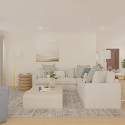 Organic Modern, Warm Transitional Living Room Design by Rhonda Stanbury Interior Designer Katie