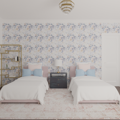 Classic, Glam, Preppy, Parisian Modern Bedroom Design by Rhonda Stanbury Interior Designer Laura