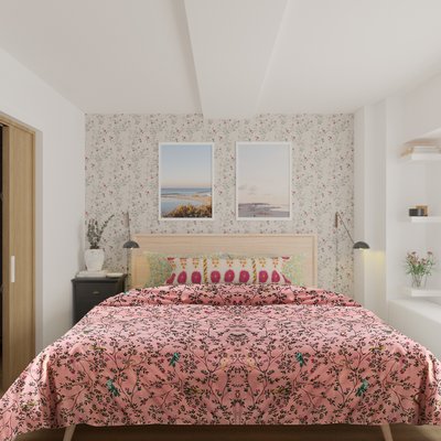 Artful Eclectic Bedroom Design by Rhonda Stanbury Interior Designer Hazel