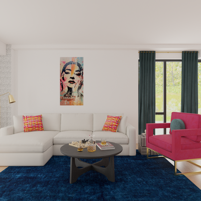 Artful Eclectic Living Room Design by Rhonda Stanbury Interior Designer Hazel