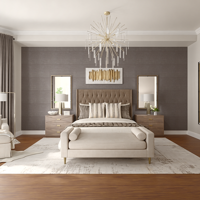 Glam, Transitional, Contemporary Luxe Bedroom Design by Rhonda Stanbury Interior Designer Roslyn