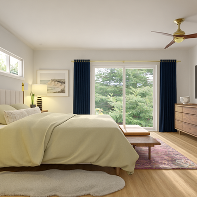Midcentury Modern, Warm Transitional Bedroom Design by Rhonda Stanbury Interior Designer Kait