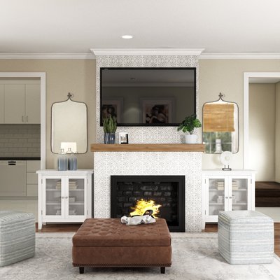 Contemporary, Classic, Coastal Living Room Design by Rhonda Stanbury Interior Designer Randi