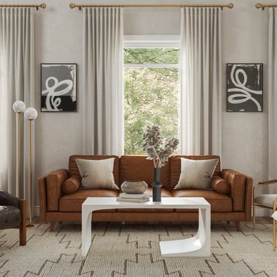 Midcentury Modern Living Room Design by Rhonda Stanbury Interior Designer Rebecca