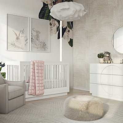 Modern, Bohemian, Coastal, Minimal Nursery Design by Rhonda Stanbury Interior Designer Courtney