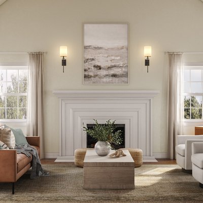 Contemporary, Bohemian, Farmhouse Living Room Design by Rhonda Stanbury Interior Designer Julieta