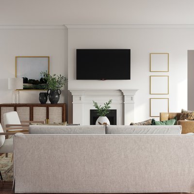 Contemporary, Classic, Bohemian, Traditional, Farmhouse, Rustic, Transitional, Scandinavian Living Room Design by Rhonda Stanbury Interior Designer Lisa