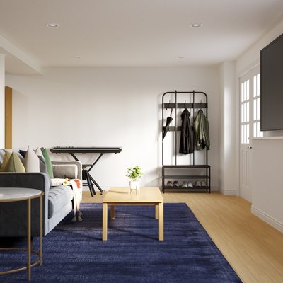 Midcentury Modern, Scandinavian Playroom Design by Rhonda Stanbury Interior Designer Katiusca