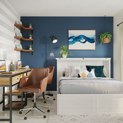 Industrial, Transitional, Midcentury Modern Office Design by Rhonda Stanbury Interior Designer Megan