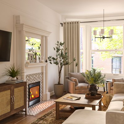 Modern, Eclectic, Bohemian, Coastal, Farmhouse, Rustic, Midcentury Modern, Minimal, Classic Contemporary, Scandinavian Living Room Design by Rhonda Stanbury Interior Designer Nicole