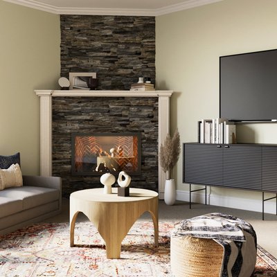 Bohemian, Coastal, Scandinavian Living Room Design by Rhonda Stanbury Interior Designer Jenna
