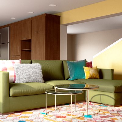 Eclectic, Preppy Living Room Design by Rhonda Stanbury Interior Designer Maria