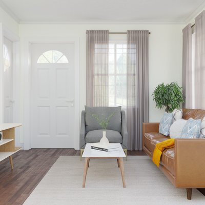 Midcentury Modern, Scandinavian Living Room Design by Rhonda Stanbury Interior Designer Stephanie