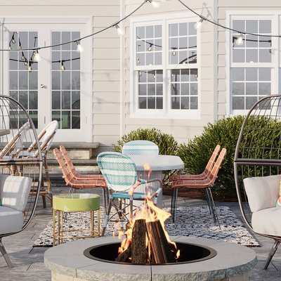 Contemporary Outdoor Space Design by Rhonda Stanbury Interior Designer Kheirieh