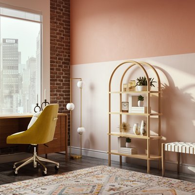 Eclectic, Bohemian, Glam, Southwest Inspired, Midcentury Modern Office Design by Rhonda Stanbury Interior Designer Anna